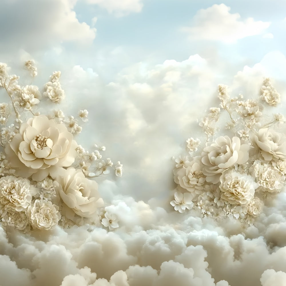 Toile de fond Photo Nuage Fleurs Flottantes Rêve GQ57-121