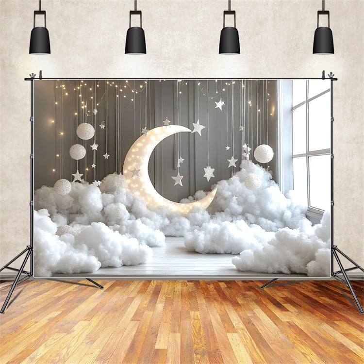 Toile de fond Nuages Étoiles Suspendues Lune GQ57-125