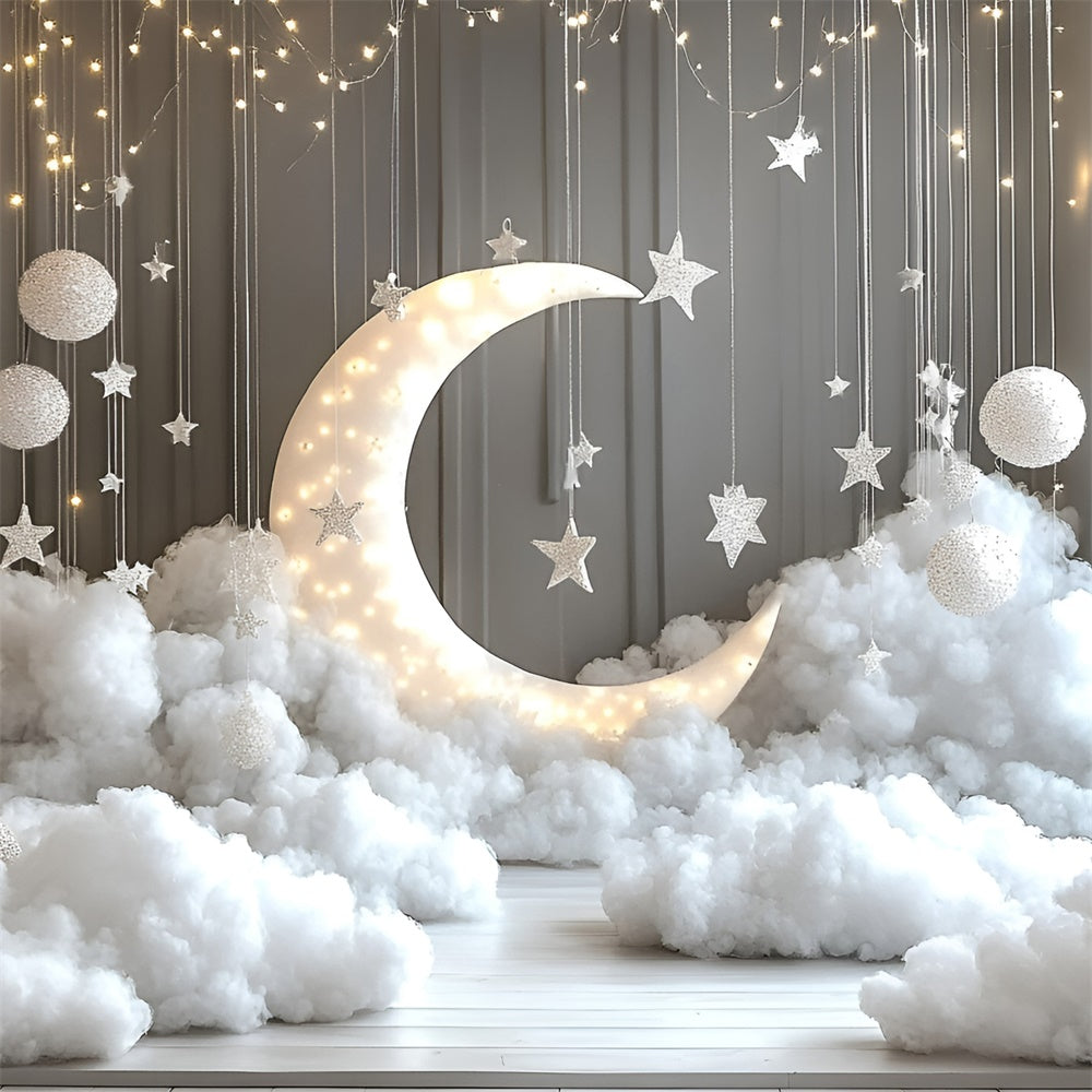 Toile de fond Nuages Étoiles Suspendues Lune GQ57-125