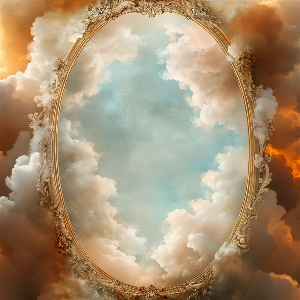 Toile de fond Photo Nuages Cadre Vintage Ciel GQ57-126
