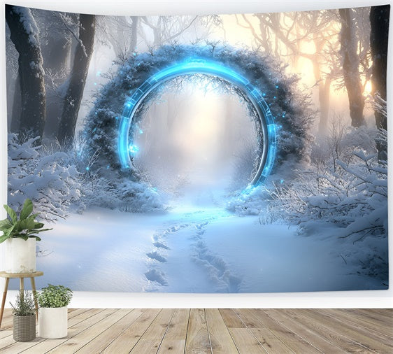 Toile de fond Hiver Arche Magique Lumineuse GQ57-153