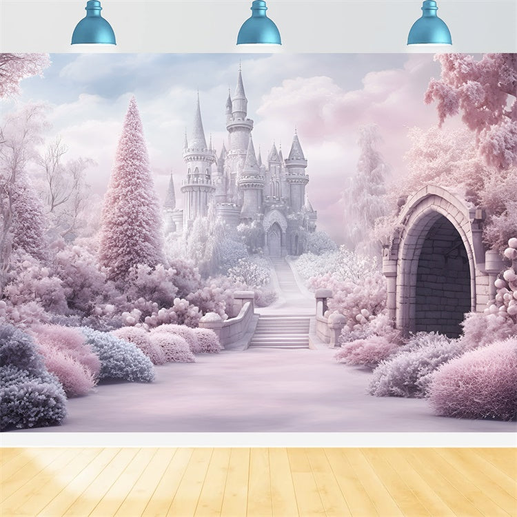 Toile de fond Hiver Château Rosé Givré GQ57-157