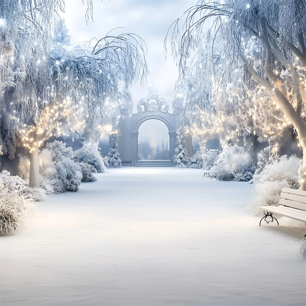 Toile de fond Hiver Jardin Enchanté Hivernal GQ57-162
