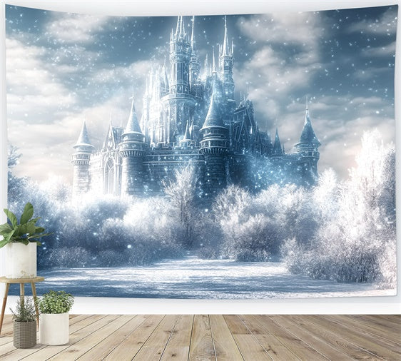 Toile de fond Hiver Royaume de Neige Crépusculaire GQ57-167