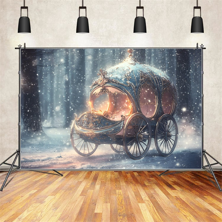 Toile de fond Hiver Carrosse Rêve Givré GQ57-168