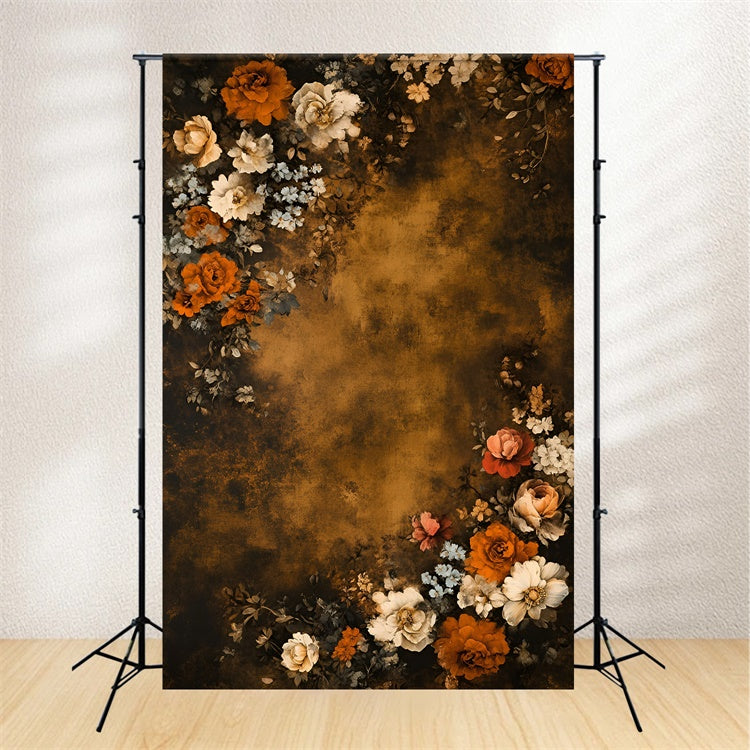 Toile de fond Beaux-Arts Vidéo Florale Ambrée Rustique GQ57-190