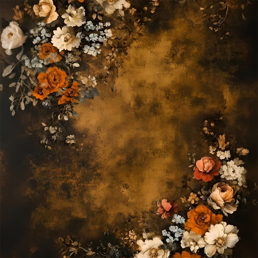 Toile de fond Beaux-Arts Vidéo Florale Ambrée Rustique GQ57-190