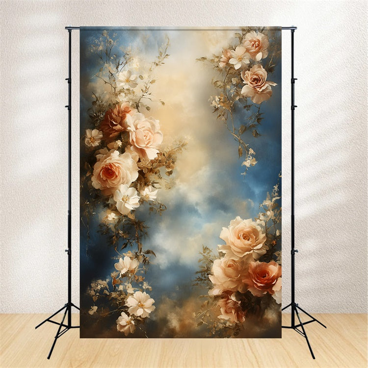 Toile de fond Photo Peinture Rose Nuageuse GQ57-191