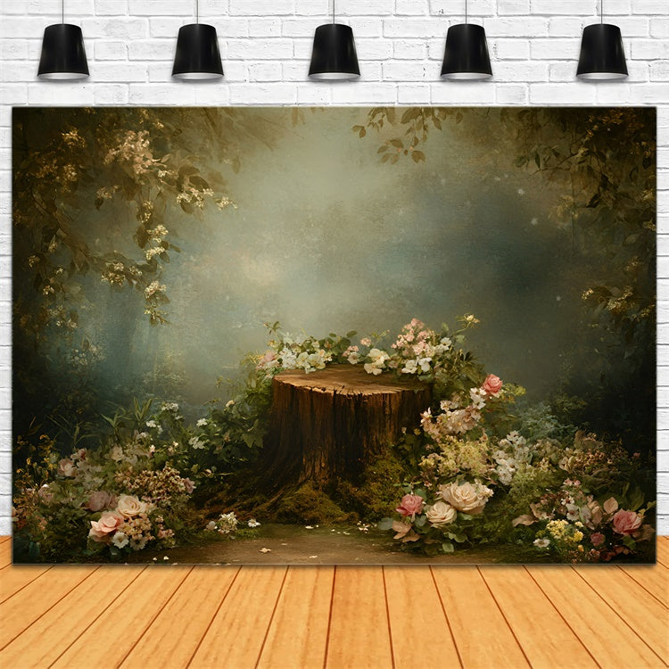 Toile de fond Beaux-Arts Vidéo Jardin Souche Forestière GQ57-196