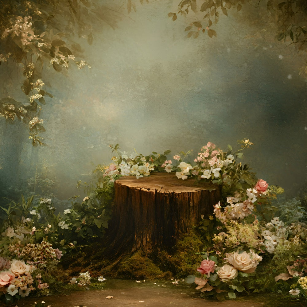 Toile de fond Beaux-Arts Vidéo Jardin Souche Forestière GQ57-196
