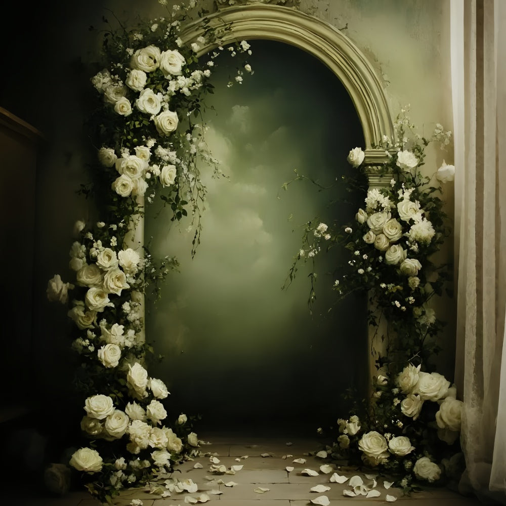 Toile de fond Photographie Beaux-Arts Arche Rose Blanche GQ57-201
