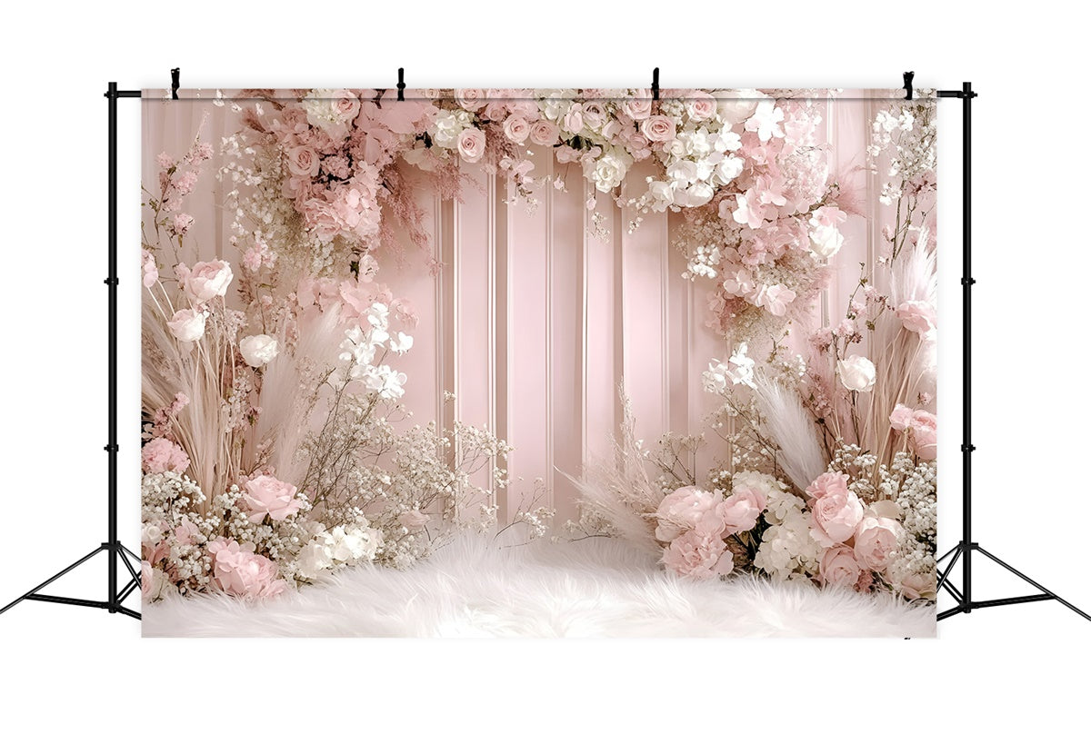 Toile de fond photo bohème Romance Jardin Rose GQ57-217