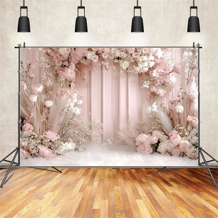 Toile de fond photo bohème Romance Jardin Rose GQ57-217