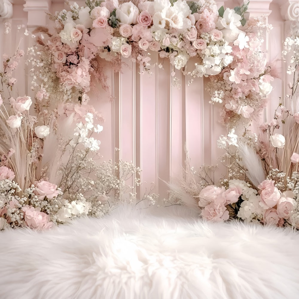 Toile de fond photo bohème Romance Jardin Rose GQ57-217