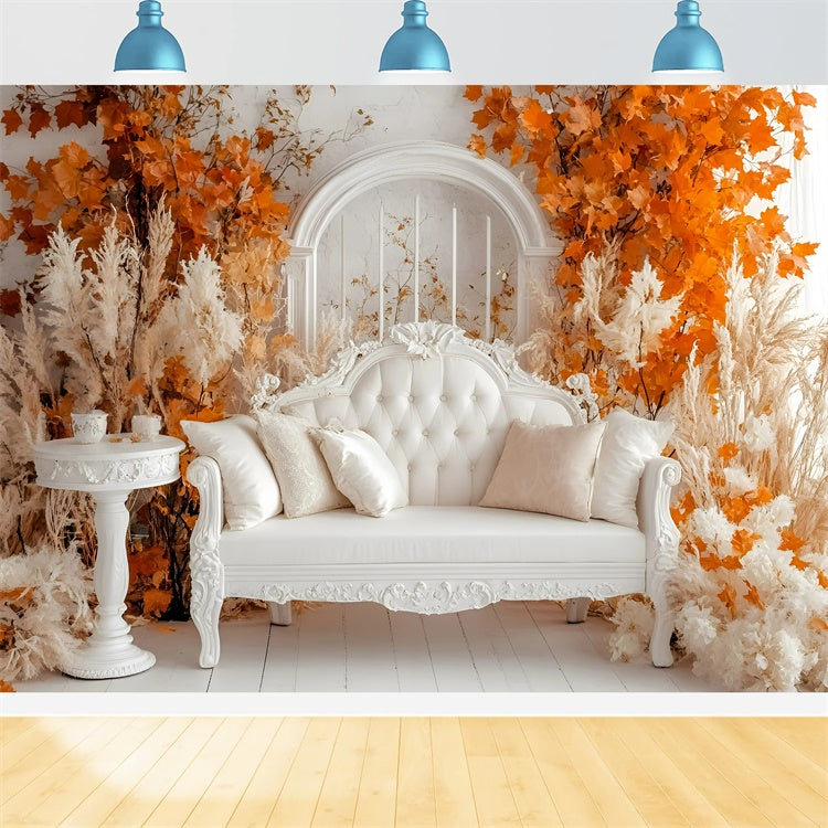 Toile de fond bohème Jardin Automnal Canapé Ivoire GQ57-219