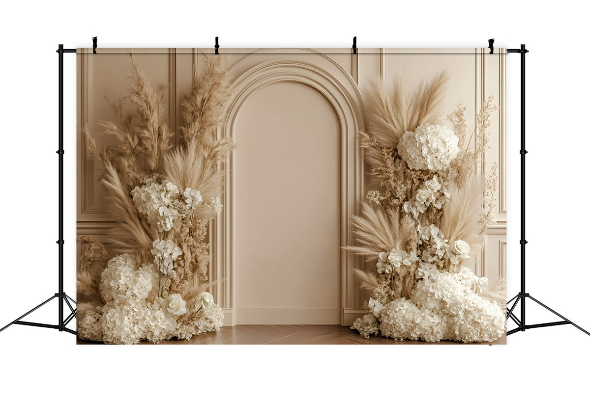Toile de fond photo bohème Floraison Arcade Beige GQ57-226