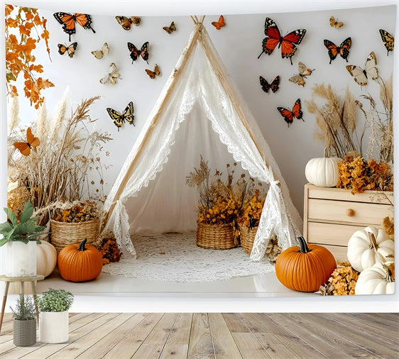 Toile de fond bohème Tente Papillon d’Automne GQ57-231