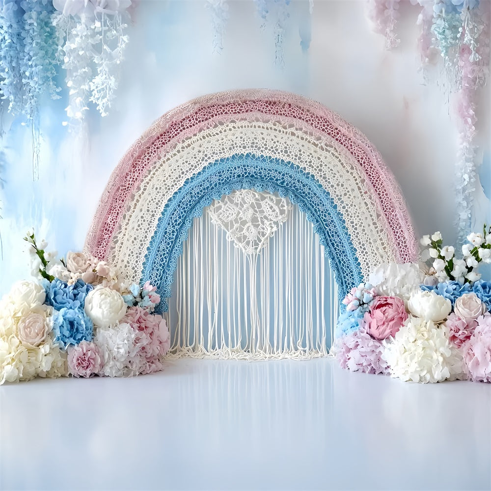 Toile de fond bohème Arc Dentelle Rêve Pastel GQ57-238