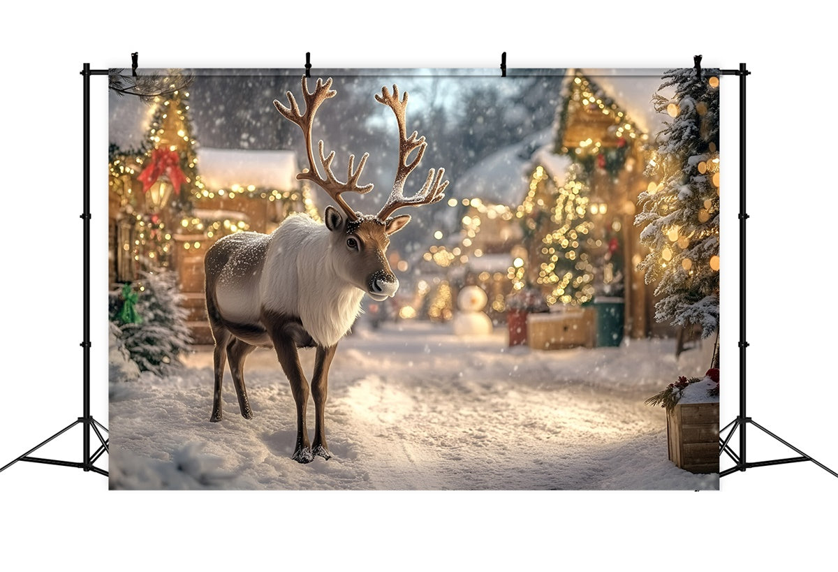Toile de fond photo Noël Village Magique du Renne GQ57-32