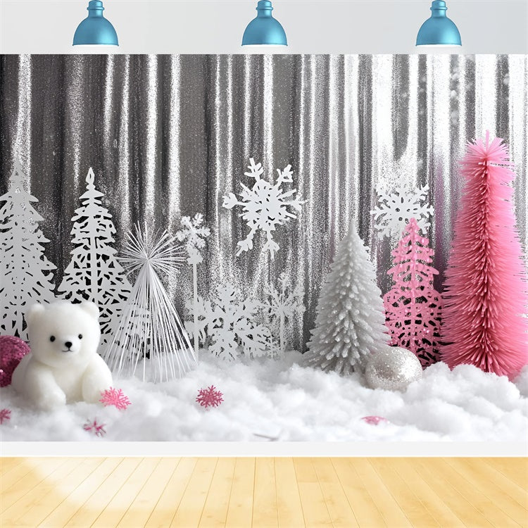 Toile de fond photo Noël Fantaisie Hivernale Brillante GQ57-36