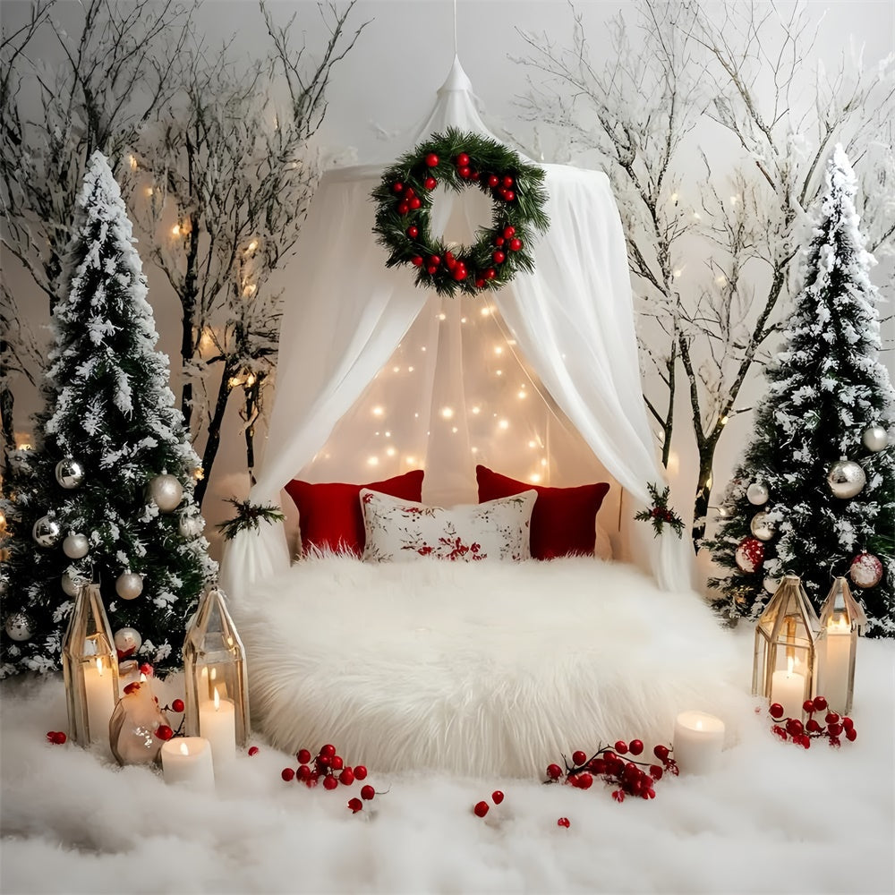 Toile de fond photo Noël Rêves Blancs d’Hiver GQ57-41