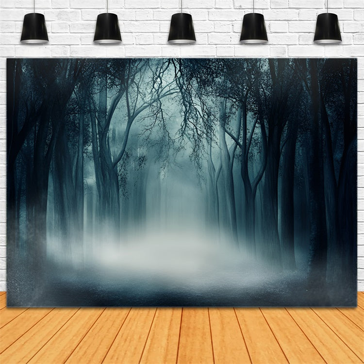Toile de fond Forêt Sombre Bois Silence Étrange GQ57-84