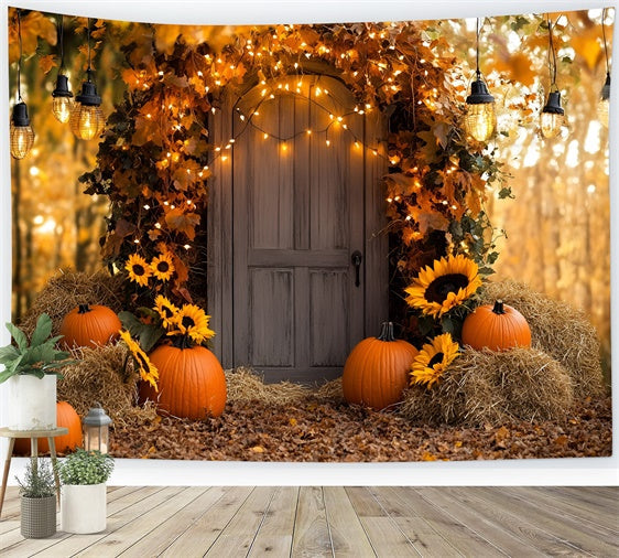 Toile de fond Photo Automne Entrée Lumière Tournesols GQ57-93