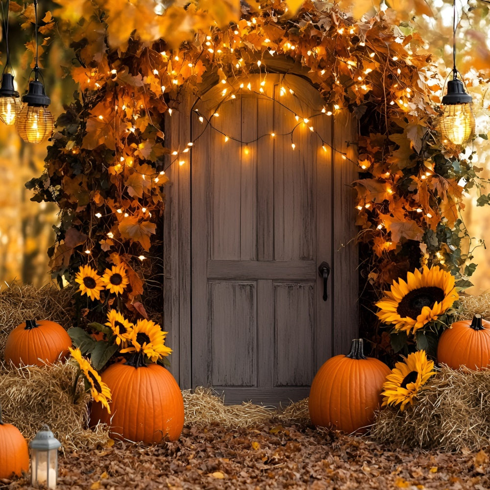 Toile de fond Photo Automne Entrée Lumière Tournesols GQ57-93