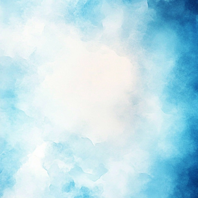 Fond Pour Photo Portrait Texture Nuage Aquarelle Bleu Douce GQ58-100