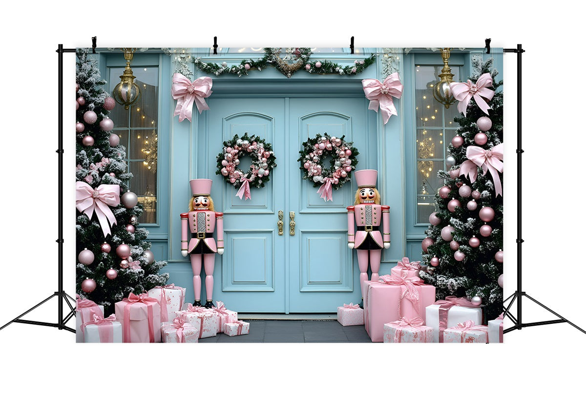 Toile de fond photo Noël Soldats Casse-Noisette Roses GQ58-24