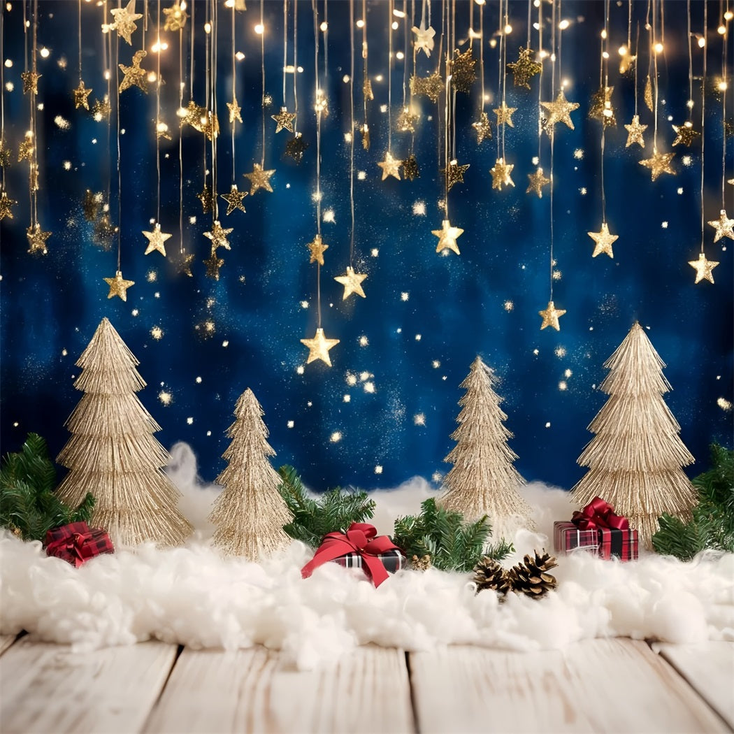 Toile de fond Noël Pluie d’Étoiles Étincelante Magie des Fêtes GQ58-43