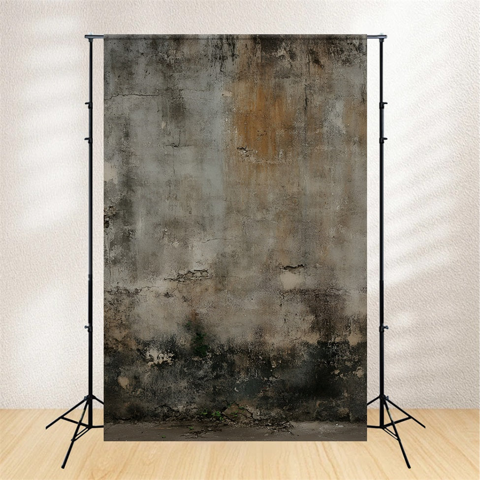 Fond Pour Photo Portrait Mur Brun Et Gris Vieilli Base De Mousse GQ58-58