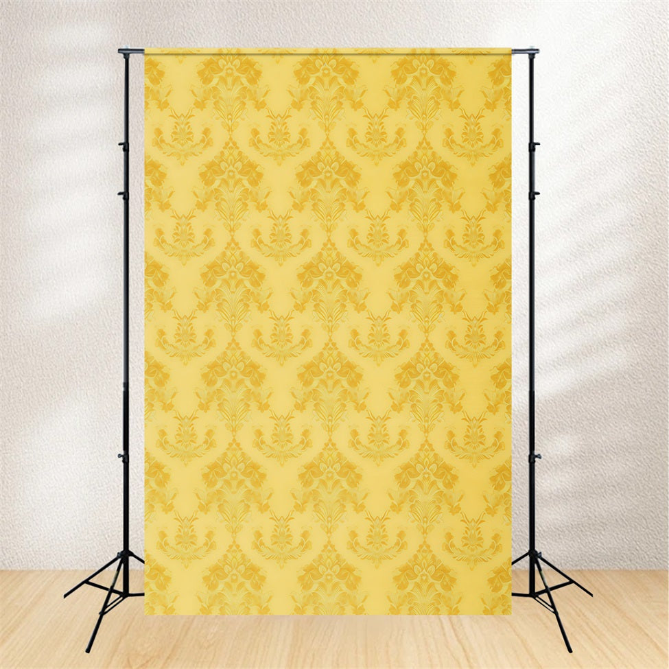 Fond Portrait Photo Motif Damassé Floral Baroque Élégant GQ58-74