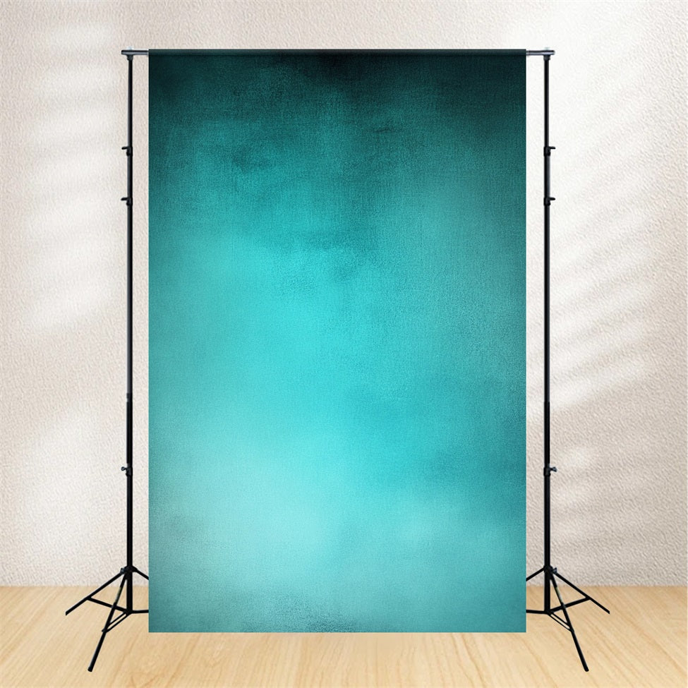 Toile de fond Photo Portrait Tissu Dégradé Doux Bleu Aqua GQ58-83