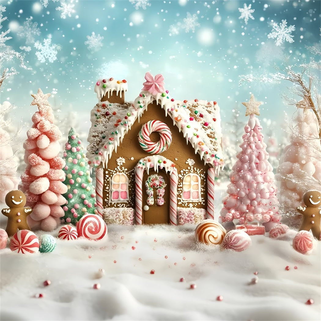 Toile de fond Noël Forêt Sucrée Merveilleuse GQ58-9
