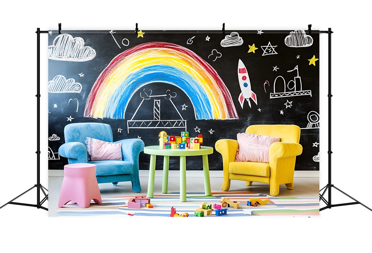Toile de fond Tableau Mur Arc-en-ciel Apprentissage GQ6-169