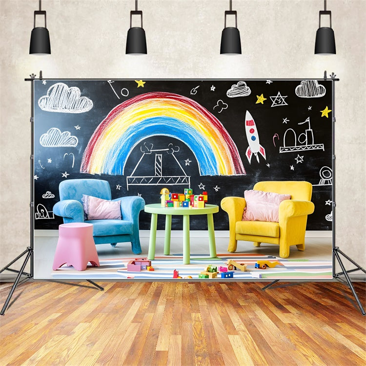 Toile de fond Tableau Mur Arc-en-ciel Apprentissage GQ6-169