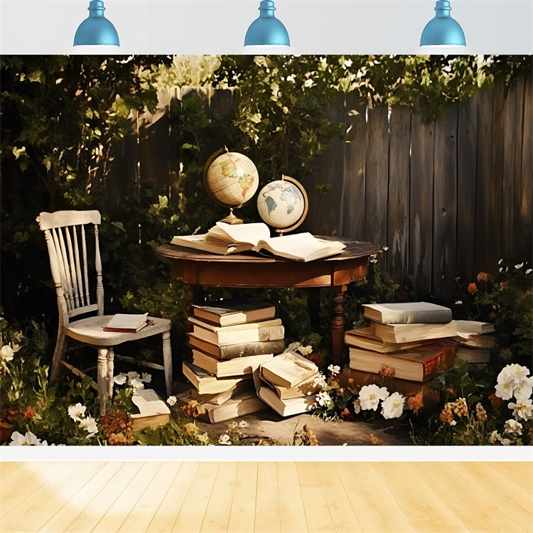 Toile de fond Retour à l’École Globe Étude Jardin GQ6-172