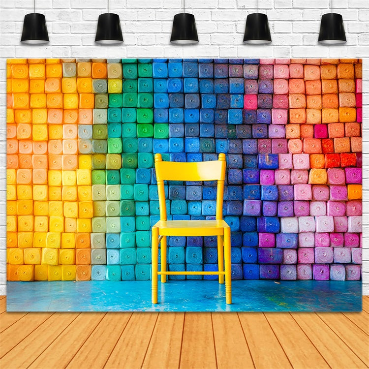 Toile de fond Retour à l’École Espace Créatif Coloré GQ6-178