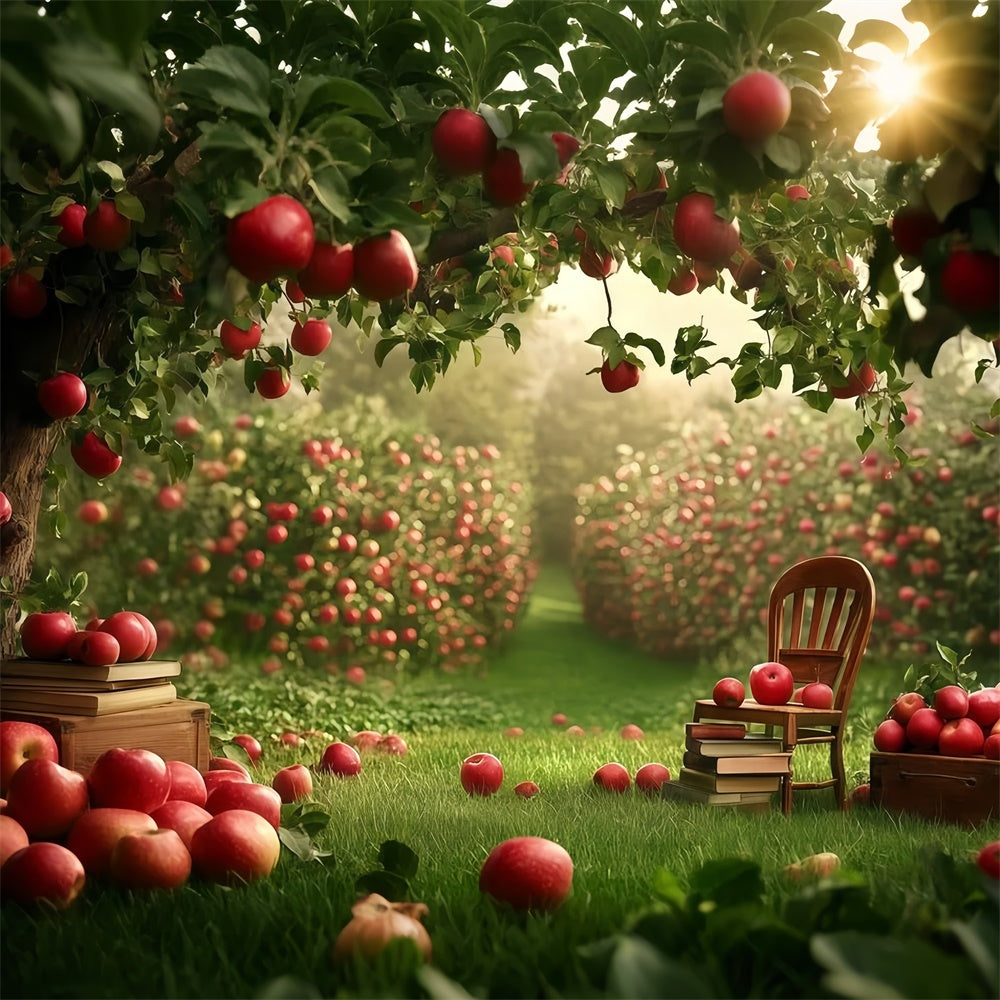 Toile de fond Retour à l’École Étude Jardin aux Pommes GQ6-180