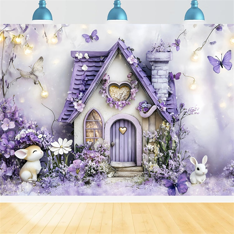 Toile de fond Photo Gâteau Smash Jardin Violet Enchanté GQ6-308