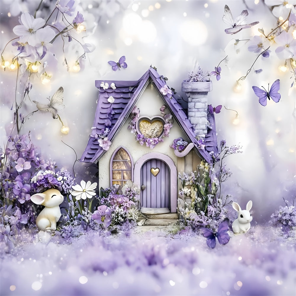 Toile de fond Photo Gâteau Smash Jardin Violet Enchanté GQ6-308