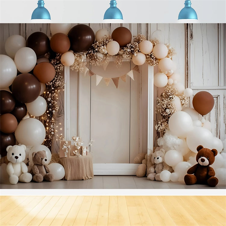 Toile de fond Photo Gâteau Smash Vintage Ballon Marron GQ6-313