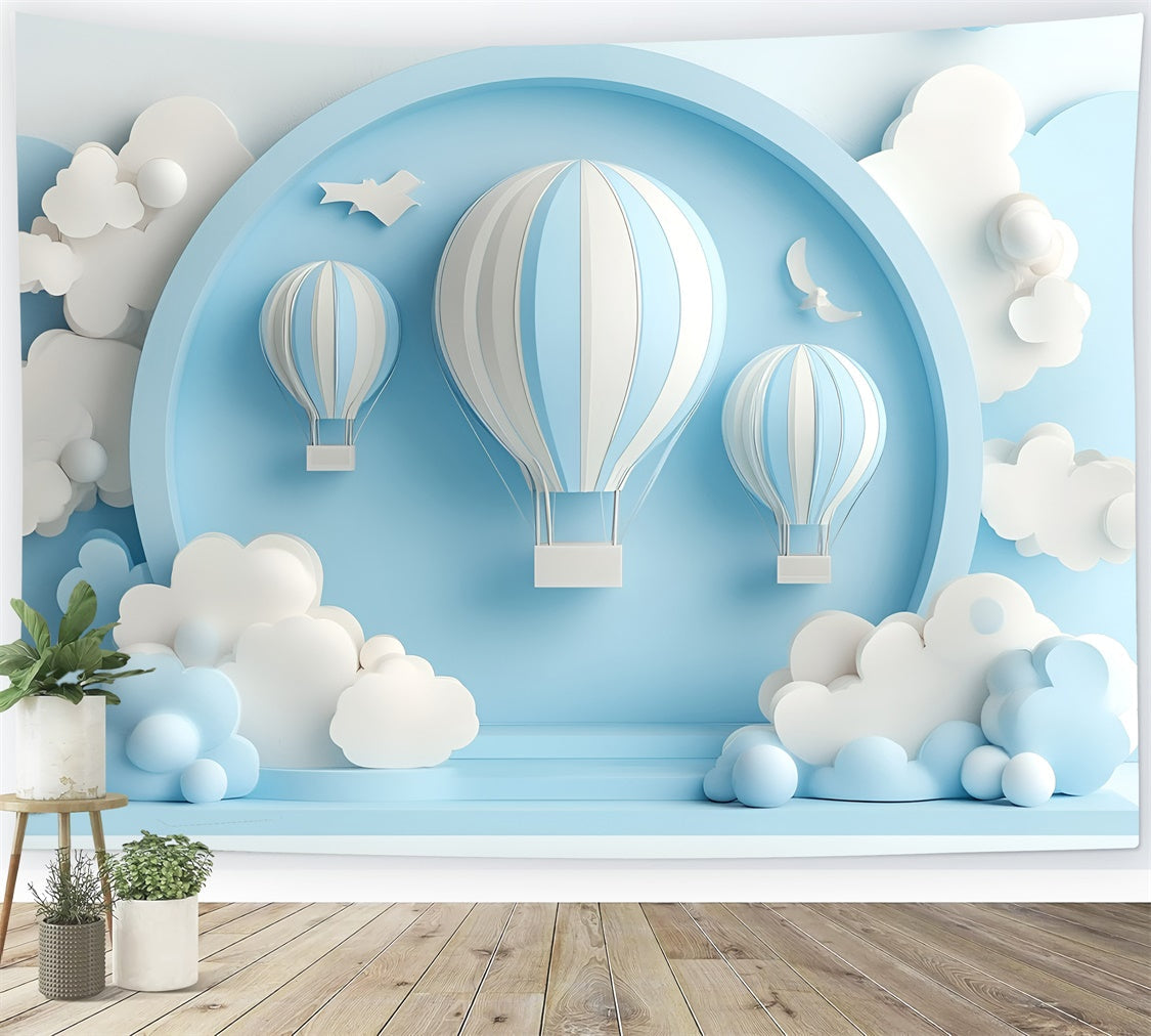 Toile de fond Photo Gâteau Smash Garçon Montgolfière du Ciel GQ6-321
