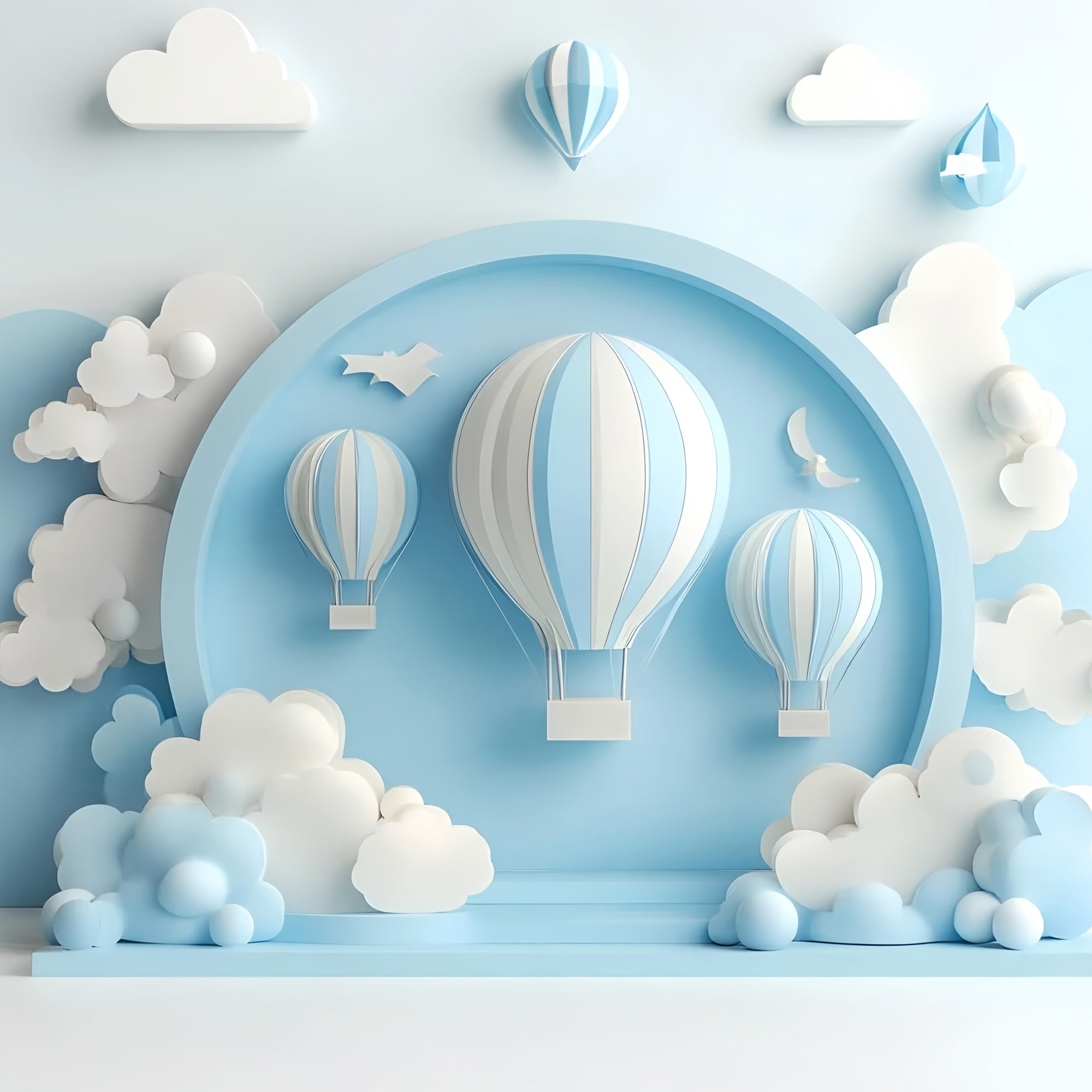 Toile de fond Photo Gâteau Smash Garçon Montgolfière du Ciel GQ6-321