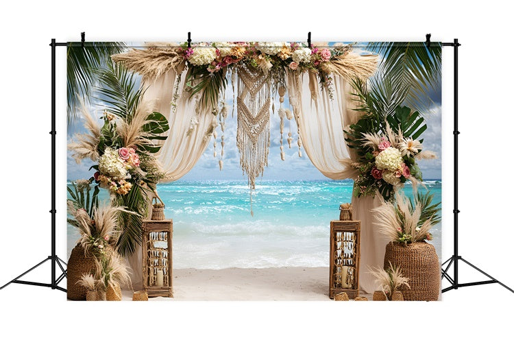 Toile de fond Été Bohème Romance Arche Plage GQ6-39