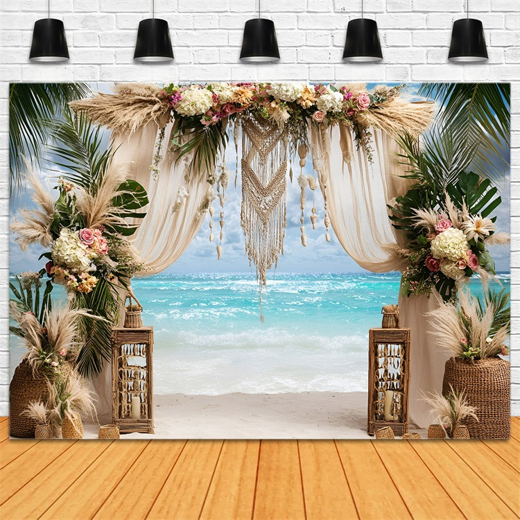 Toile de fond Été Bohème Romance Arche Plage GQ6-39