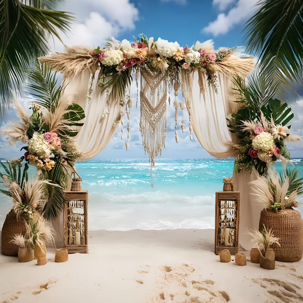 Toile de fond Été Bohème Romance Arche Plage GQ6-39