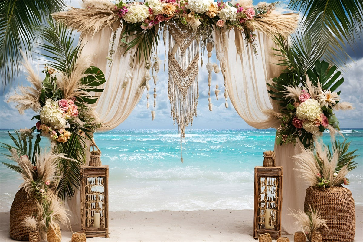 Toile de fond Été Bohème Romance Arche Plage GQ6-39