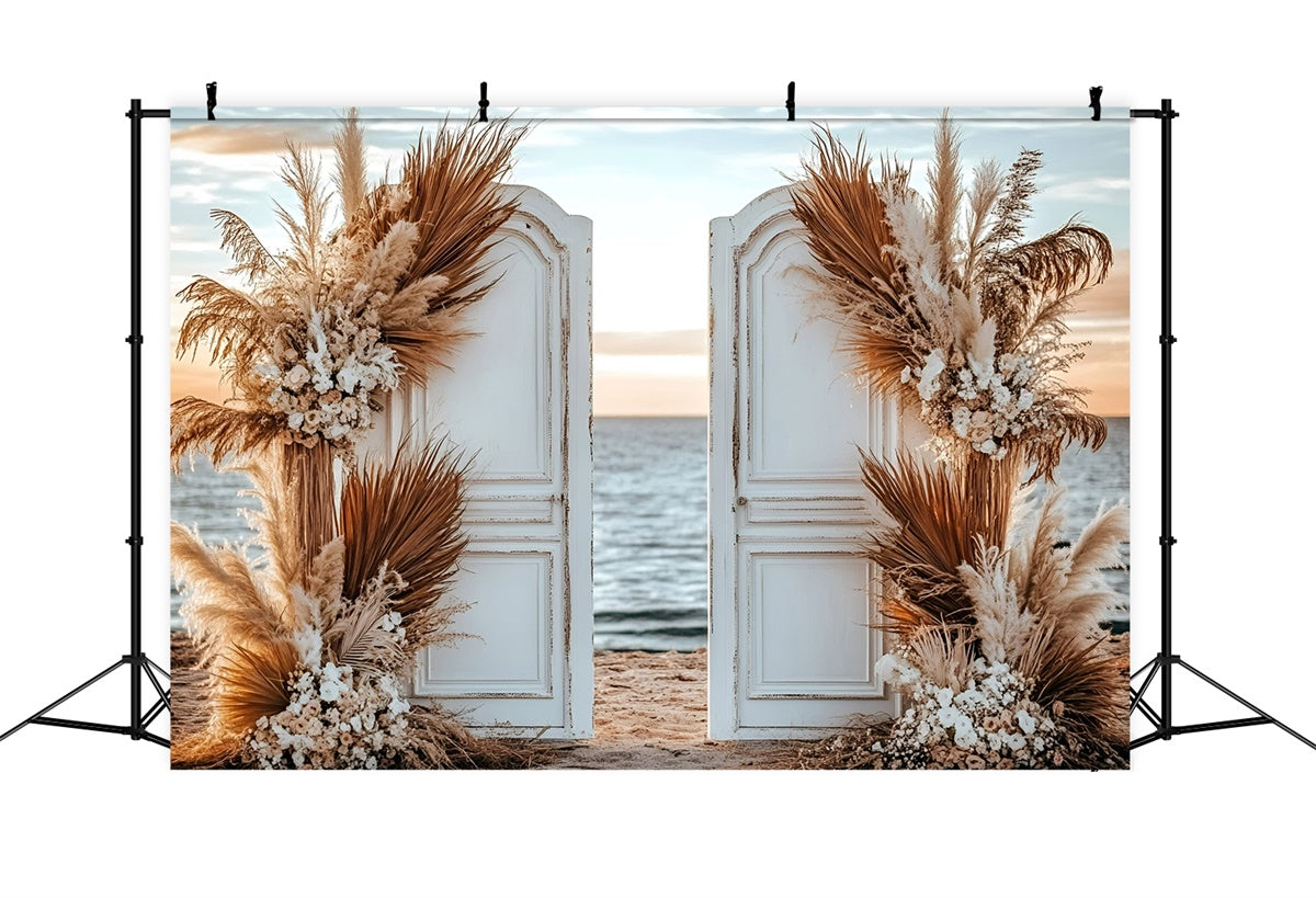 Toile de fond Photo Été Bohème Porte Coucher de Soleil GQ6-41
